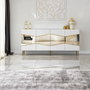 Hanah Home Consola Nice Blanco y Oro